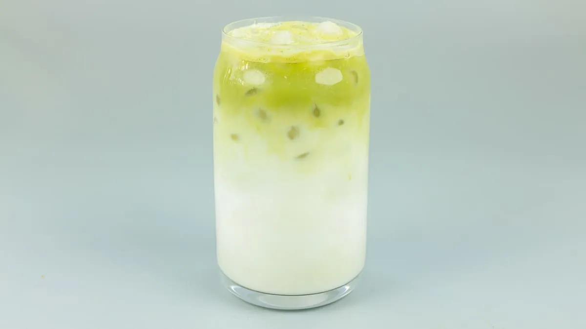 Iced matcha latte